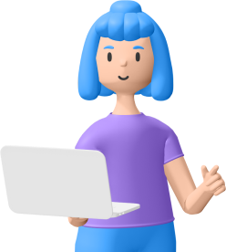 Student carry laptop illustration